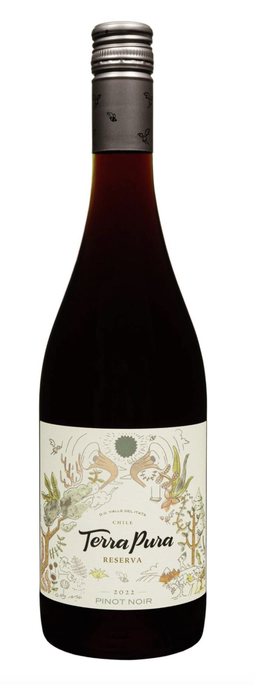 Вино Terra Pura Pinot Noir RESERVA 2022 сухе червоне 0.75 л 12,5%